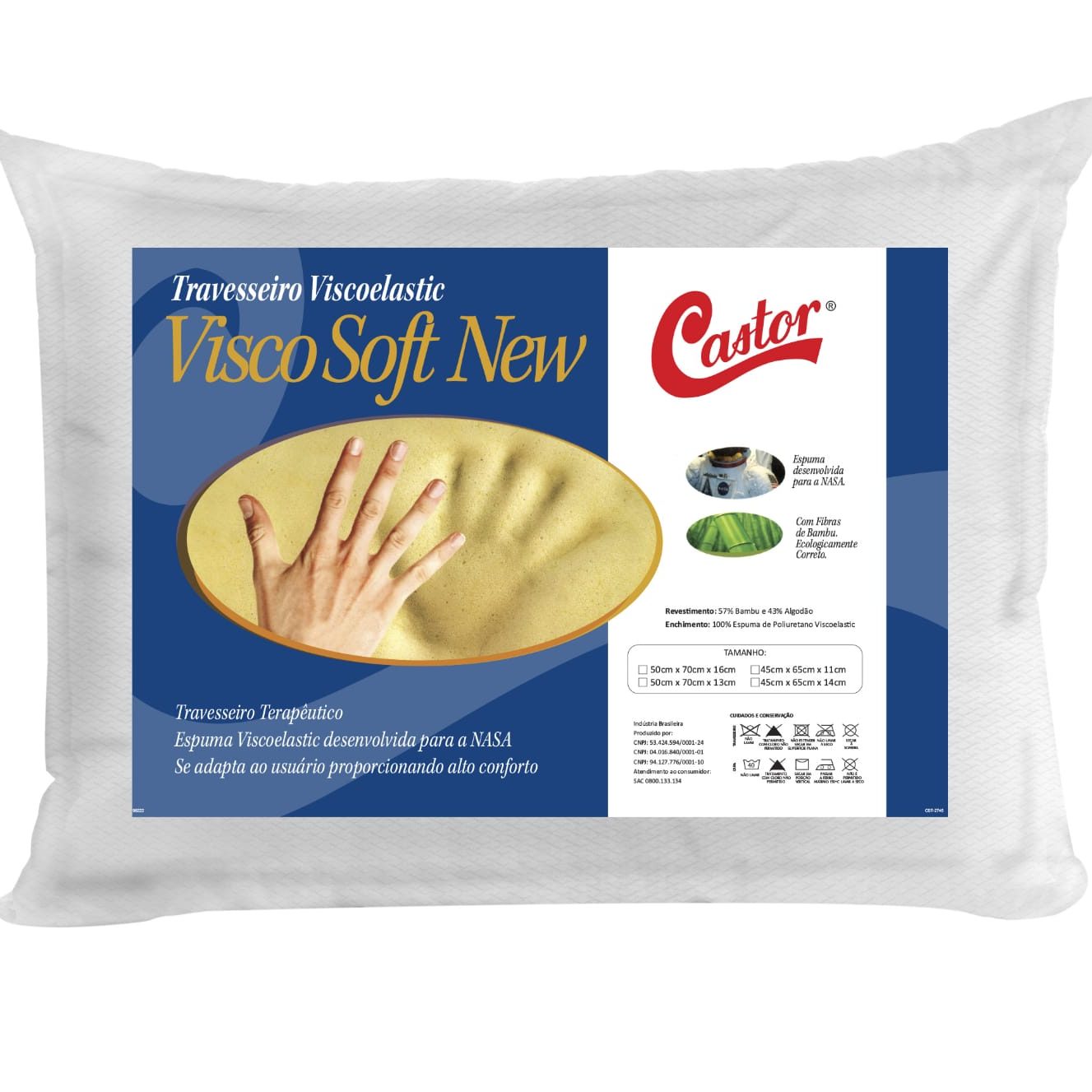 Travesseiro Viscoelastic Visco Soft New Mestre do Sono